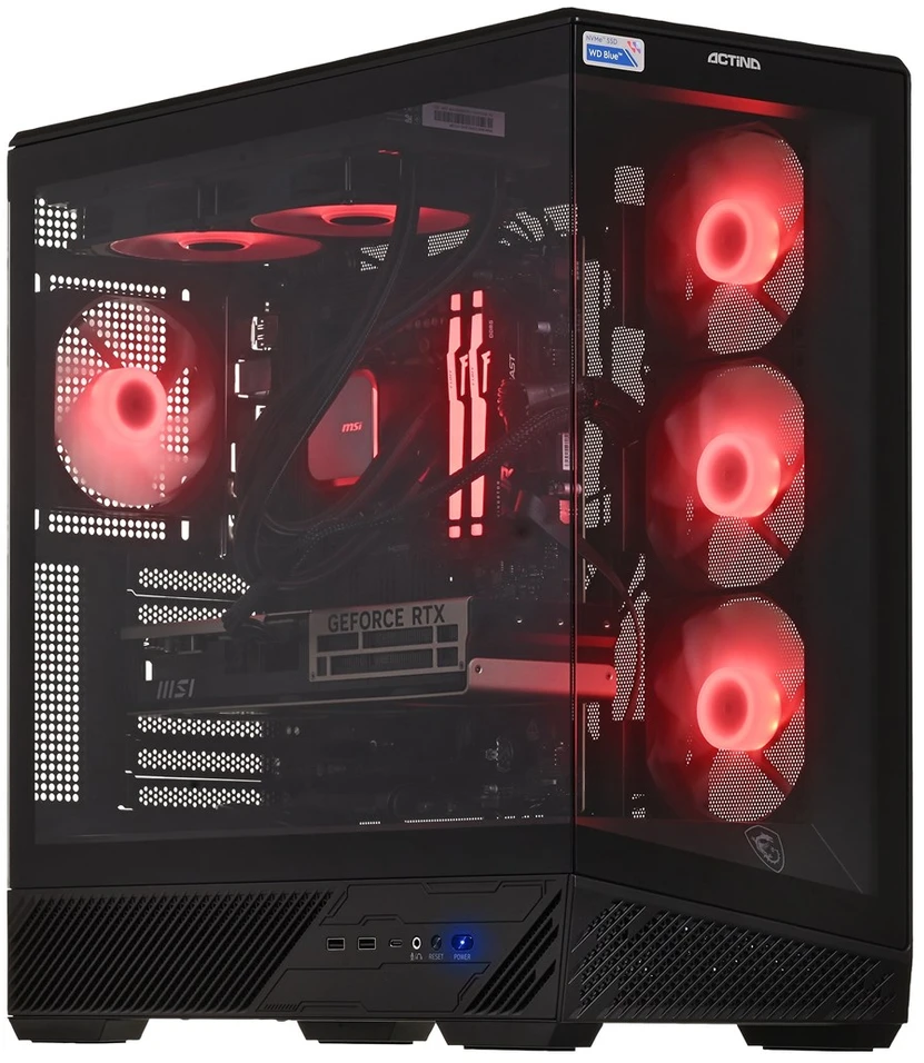 Ausinės Actina 5901443440291 PC AMD Ryzen™ 9 9950X3D 32 GB DDR5-SDRAM 1 TB SSD NVIDIA GeForce RTX 5080 Windows 11 Home Midi Tower Juodas