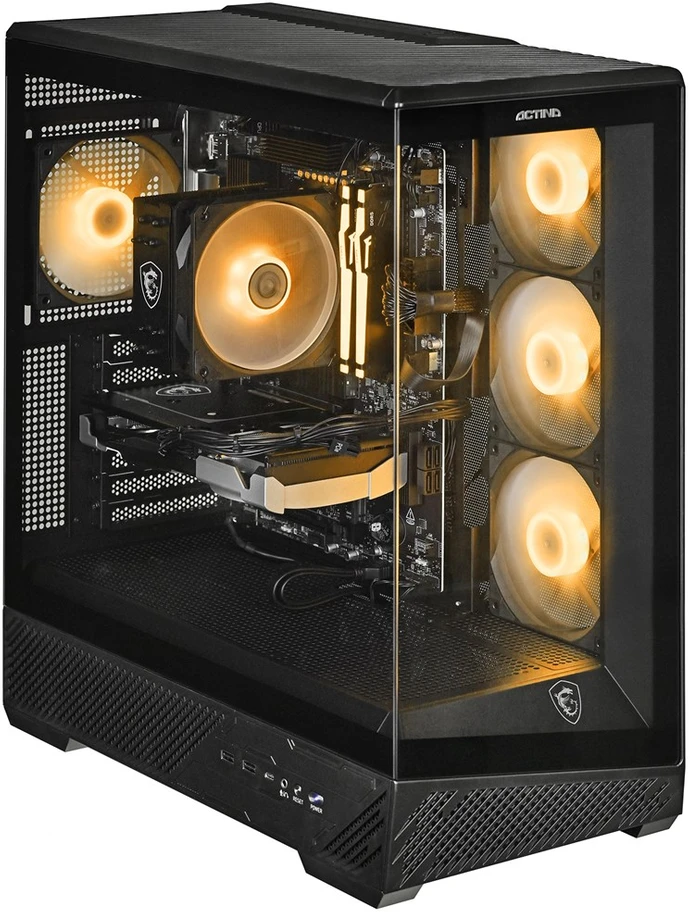 Ausinės Actina 5901443441229 Kompiuteris Intel Core Ultra 5 245KF 16 GB DDR5-SDRAM 1 TB SSD NVIDIA GeForce RTX 5060 Midi Tower Juodas
