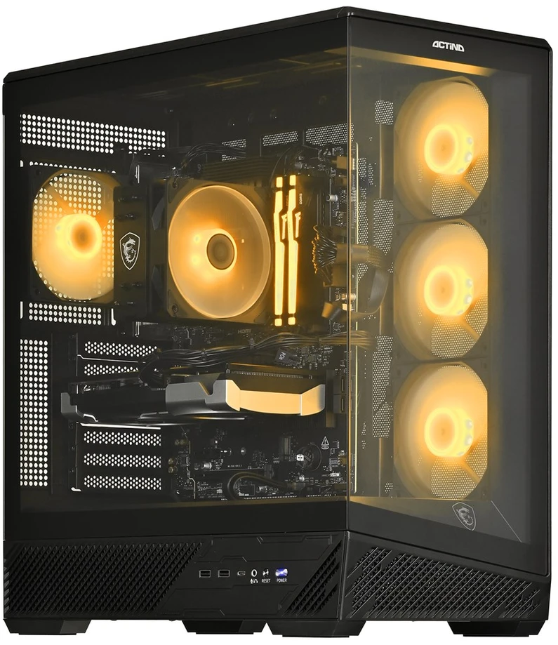 Ausinės Actina 5901443441229 Kompiuteris Intel Core Ultra 5 245KF 16 GB DDR5-SDRAM 1 TB SSD NVIDIA GeForce RTX 5060 Midi Tower Juodas