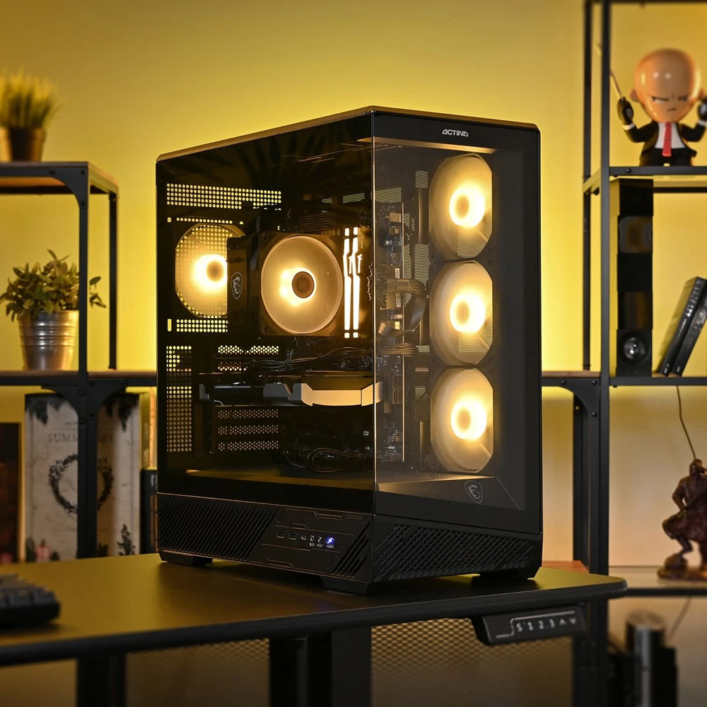 Ausinės Actina 5901443441229 Kompiuteris Intel Core Ultra 5 245KF 16 GB DDR5-SDRAM 1 TB SSD NVIDIA GeForce RTX 5060 Midi Tower Juodas