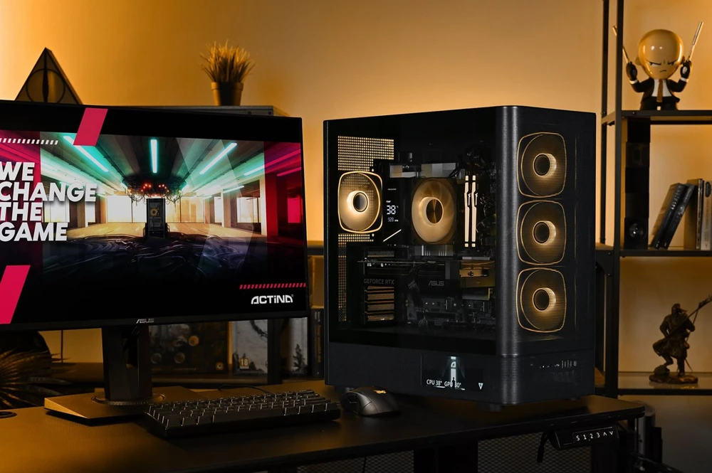 Ausinės Actina 5901443441922 asmeninis kompiuteris Intel Core Ultra 5 250KF Plus 32 GB DDR5-SDRAM 1 TB SSD NVIDIA GeForce RTX 5070 Midi Tower Juodas