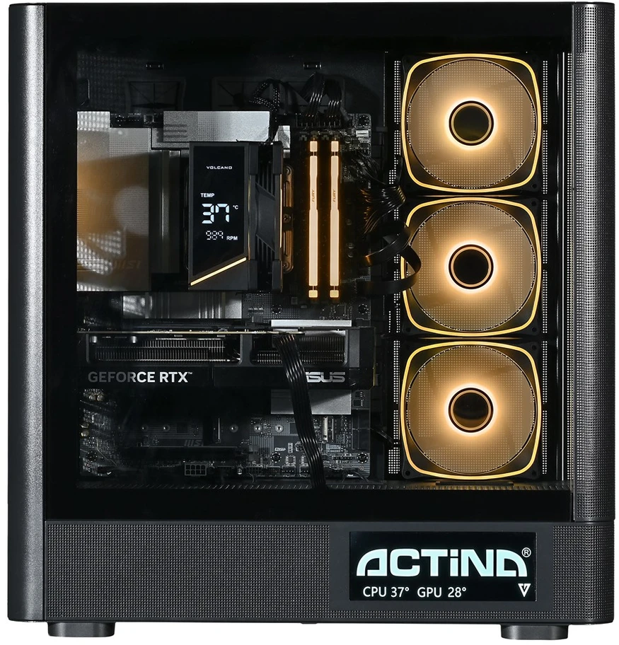Ausinės Actina 5901443441922 asmeninis kompiuteris Intel Core Ultra 5 250KF Plus 32 GB DDR5-SDRAM 1 TB SSD NVIDIA GeForce RTX 5070 Midi Tower Juodas