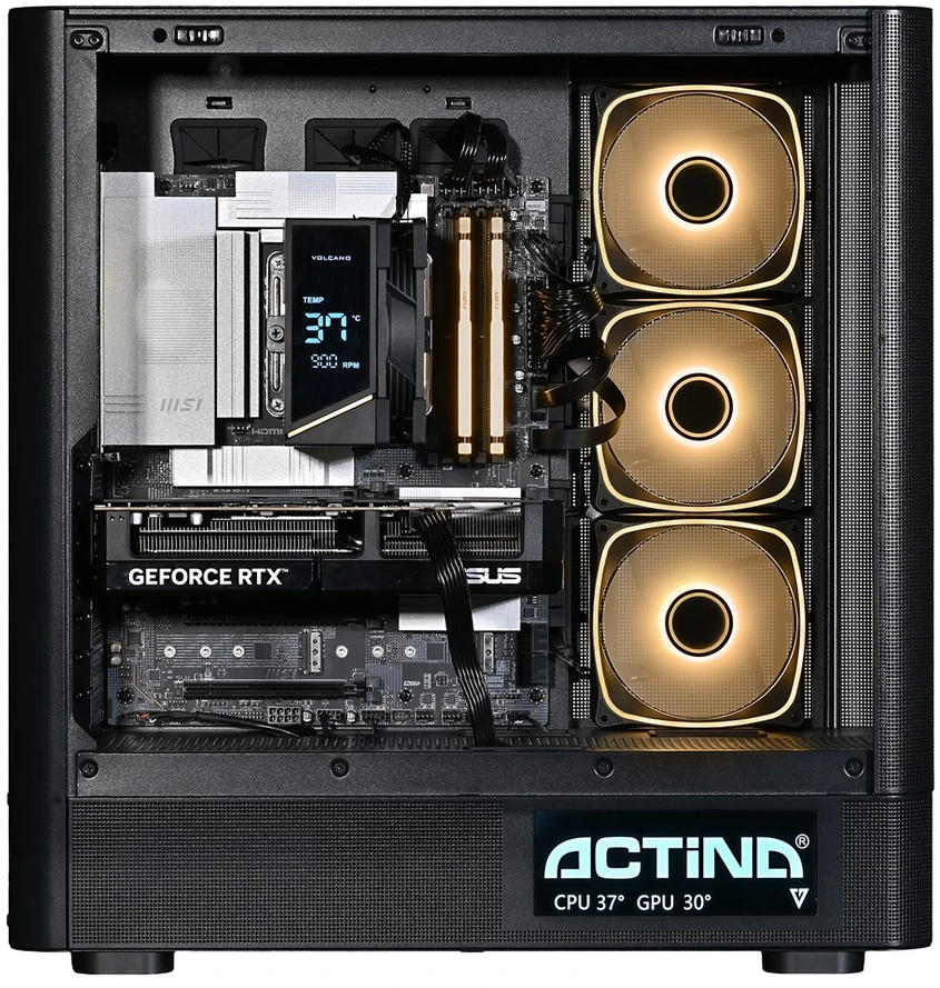 Ausinės Actina 5901443441939 PC Intel Core Ultra 5 250K Plus 32 GB DDR5-SDRAM 1 TB SSD NVIDIA GeForce RTX 5070 Midi Tower Juodas