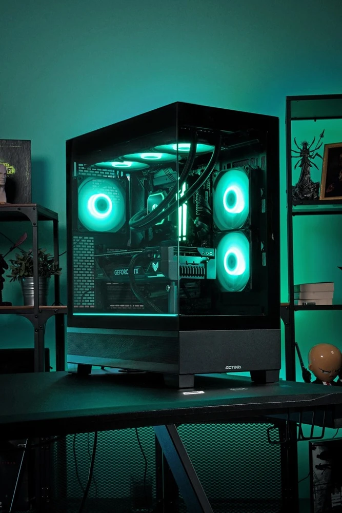Ausinės Actina 5901443443568 PC Intel Core Ultra 7 270K Plus 32 GB DDR5-SDRAM 1 TB SSD AMD Radeon RX 9070 XT Midi Tower Juodas