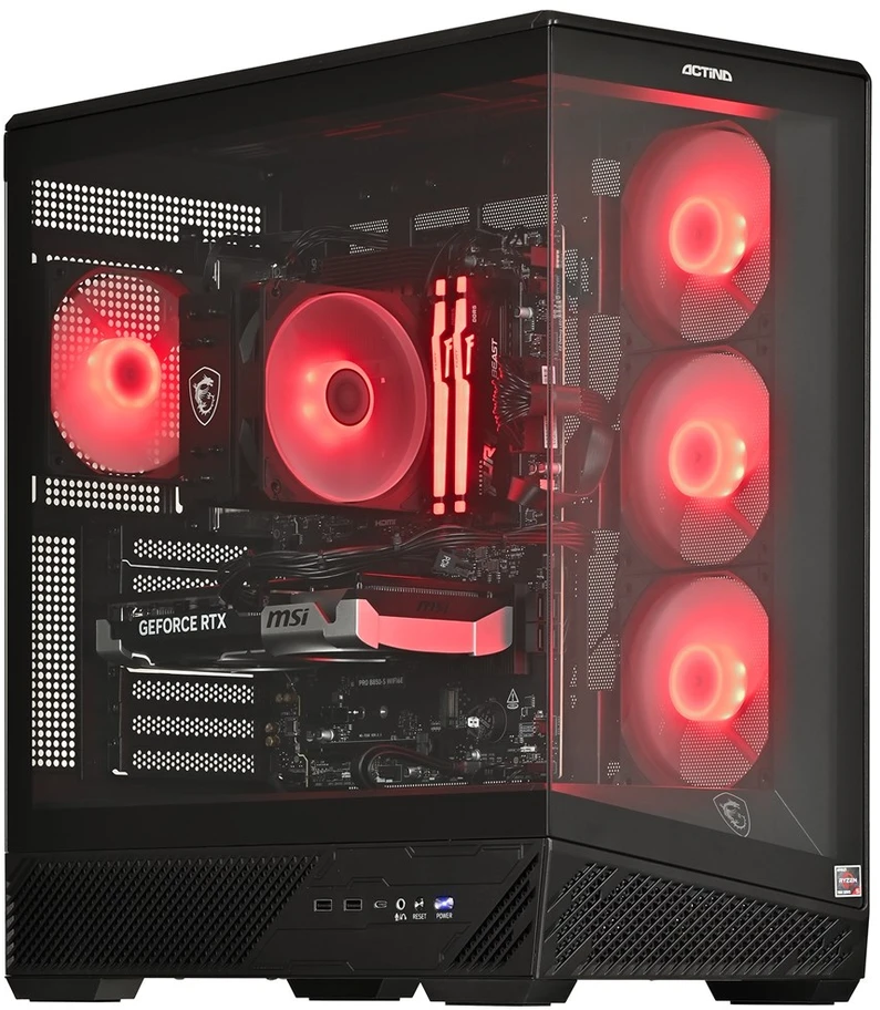 Actina 5901443443803 PC AMD Ryzen™ 5 8400F 16 GB DDR5-SDRAM 1 TB SSD NVIDIA® GeForce RTX™ 5050 Midi Tower Juodas