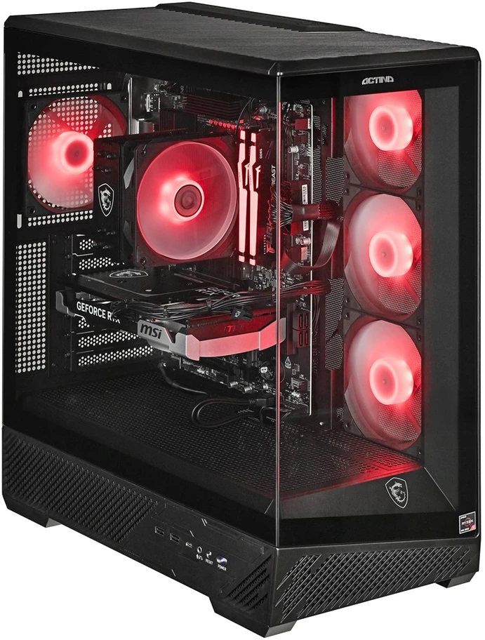 Actina 5901443443803 PC AMD Ryzen™ 5 8400F 16 GB DDR5-SDRAM 1 TB SSD NVIDIA® GeForce RTX™ 5050 Midi Tower Juodas