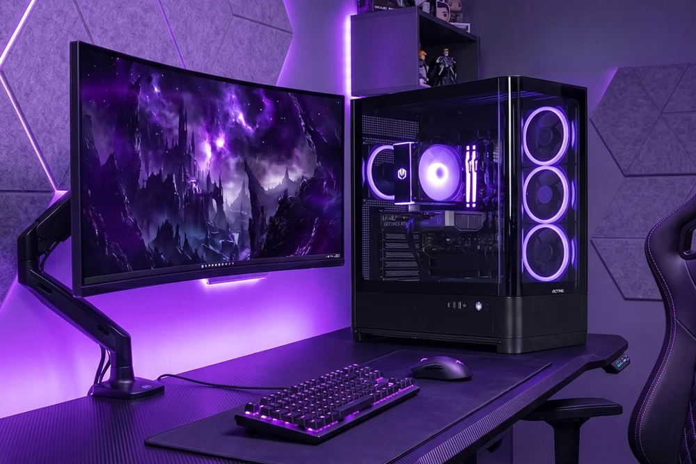 Ausinės Actina 5901443444718 Kompiuteris Intel Core 5 245KF 16 GB DDR5-SDRAM 1 TB SSD NVIDIA GeForce RTX 5060 Windows 11 Home Midi Tower Juodas