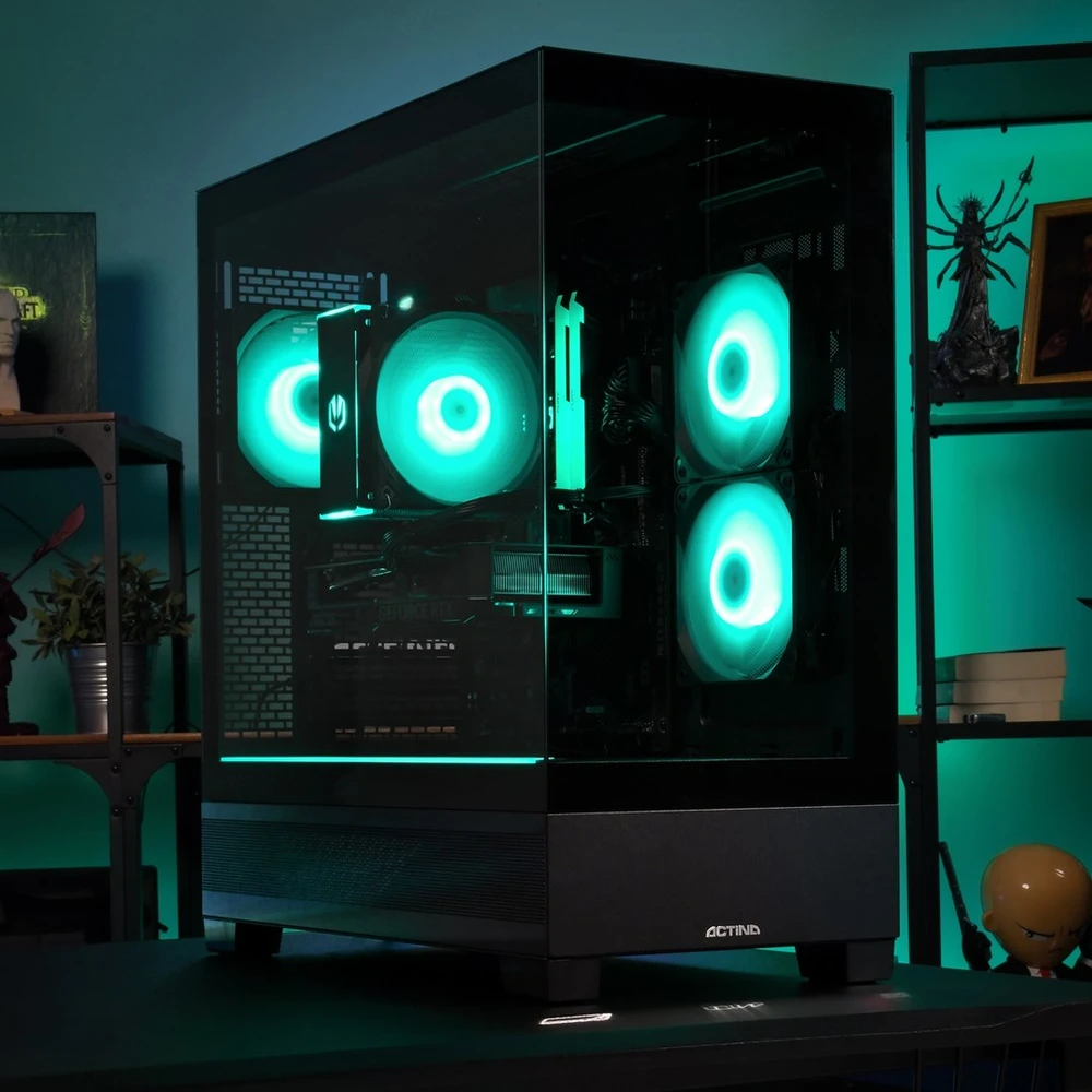 Actina 5901443446644 PC AMD Ryzen™ 7 8700F 16 GB DDR5-SDRAM 1 TB SSD AMD Radeon RX 9070 GRE Midi Tower Juodas