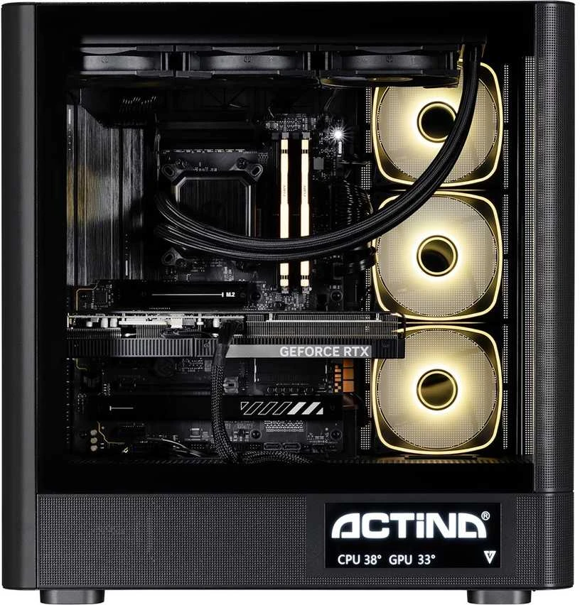Ausinės Actina 5901443441908 PC Intel Core Ultra 7 270K Plus 32 GB DDR5-SDRAM 1 TB SSD NVIDIA GeForce RTX 5080 Midi Tower Juodas