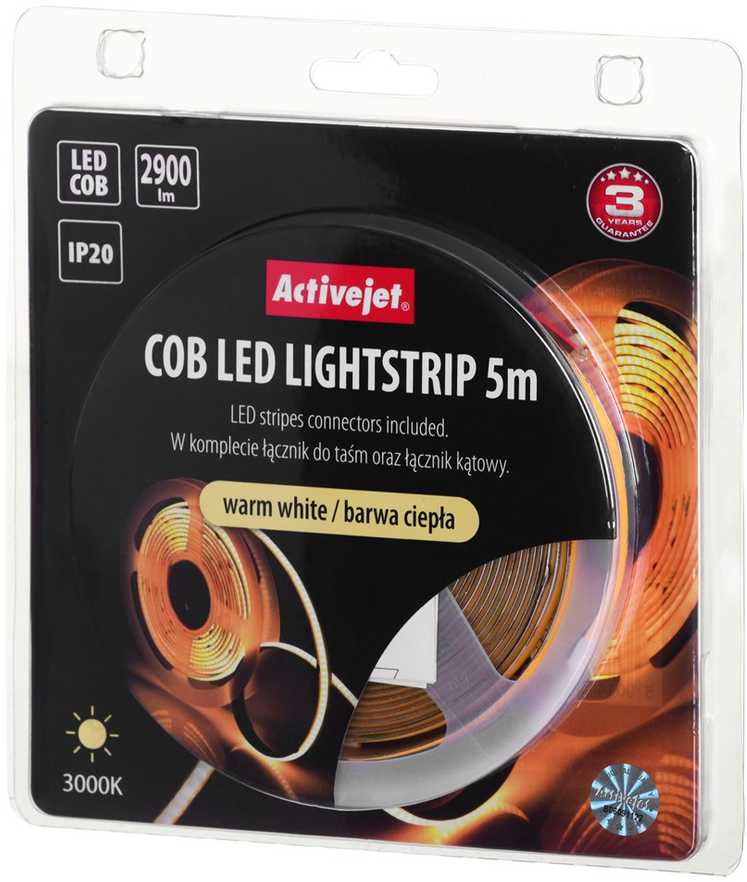 LED Juosta - Activejet AJE-COB 5m Šiltas