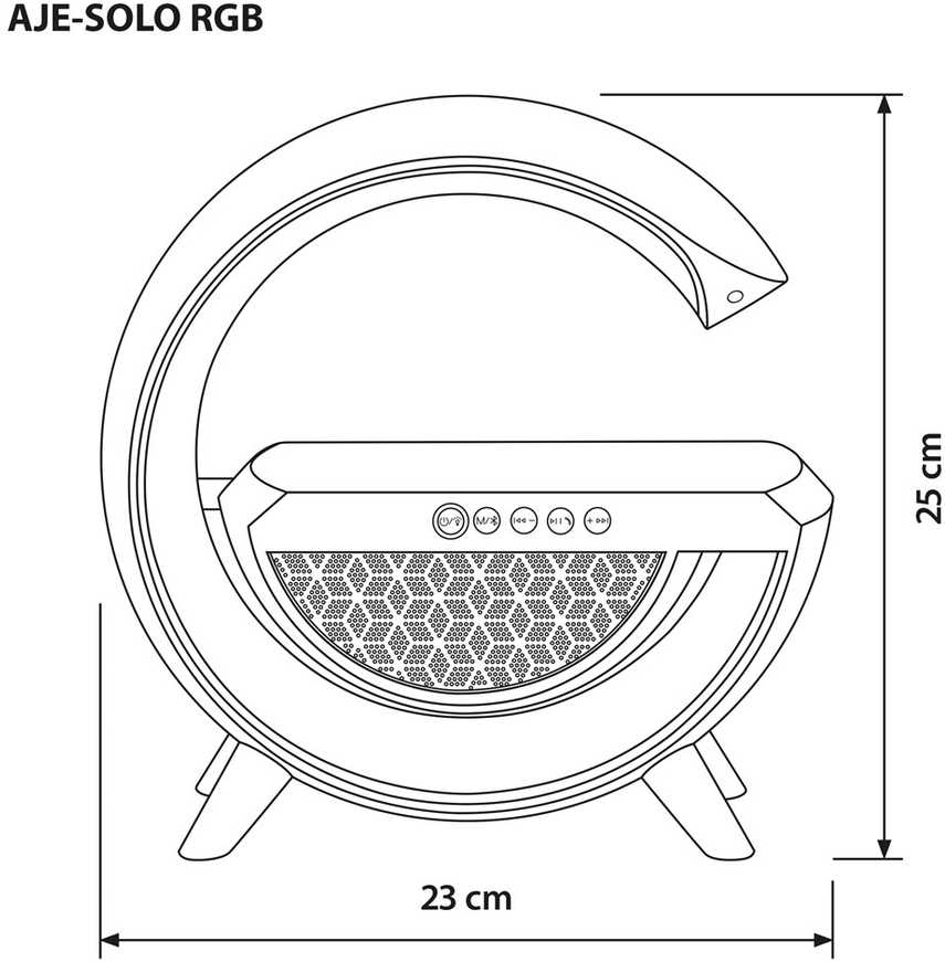 Activejet AJE-SOLO RGB LED muzikinis šviestuvas