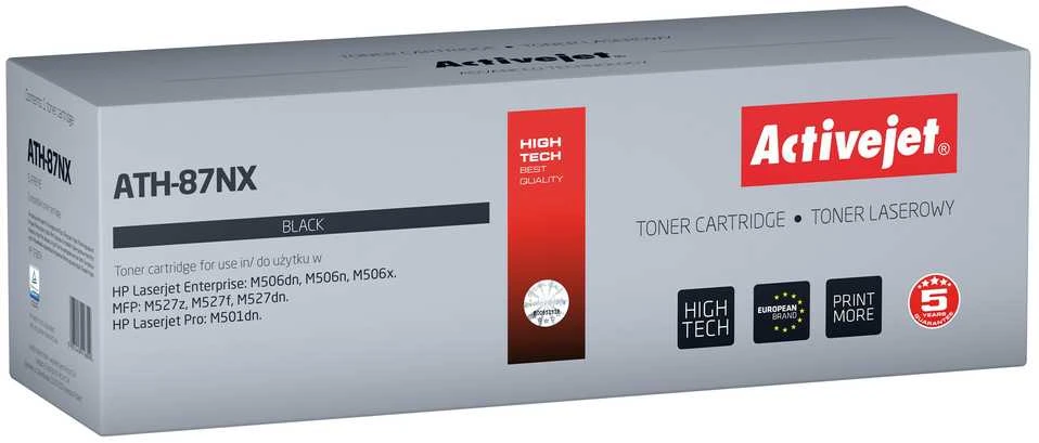 Tonerio Kasetė - Activejet ATH-87NX Juoda, 18,000 Puslapių.