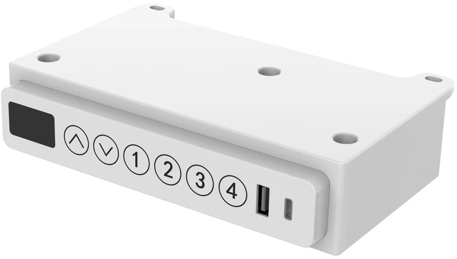 ACTIVEJET stalas su elektriniu aukščio reguliavimu 120x60 ET119S baltas/ąžuolas