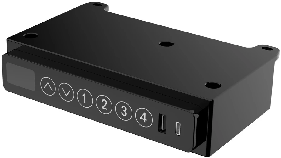 ACTIVEJET stalas su elektriniu aukščio reguliavimu 120x60 ET119S juodas/riešutmedžio spalvos