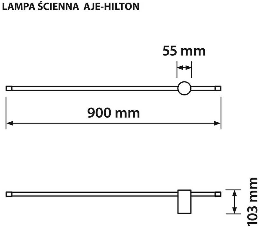 Activejet LED sieninis šviestuvas AJE-HILTON Judas NW