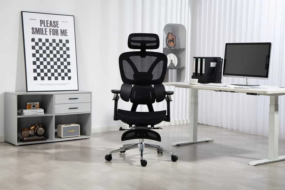 „Activejet“ biuro kėdė, ergonomiška, YK848, juoda
