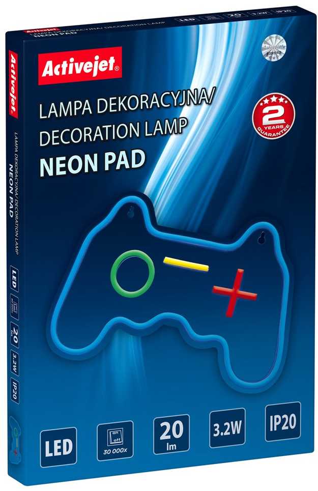 ActiveJet Suaktyvinkite AJE-NEON PAD neoninį šviesos diodą