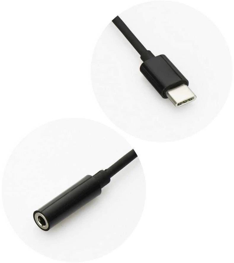 Oem Audio adapteris iš "Type-C" į 3,5mm juodas