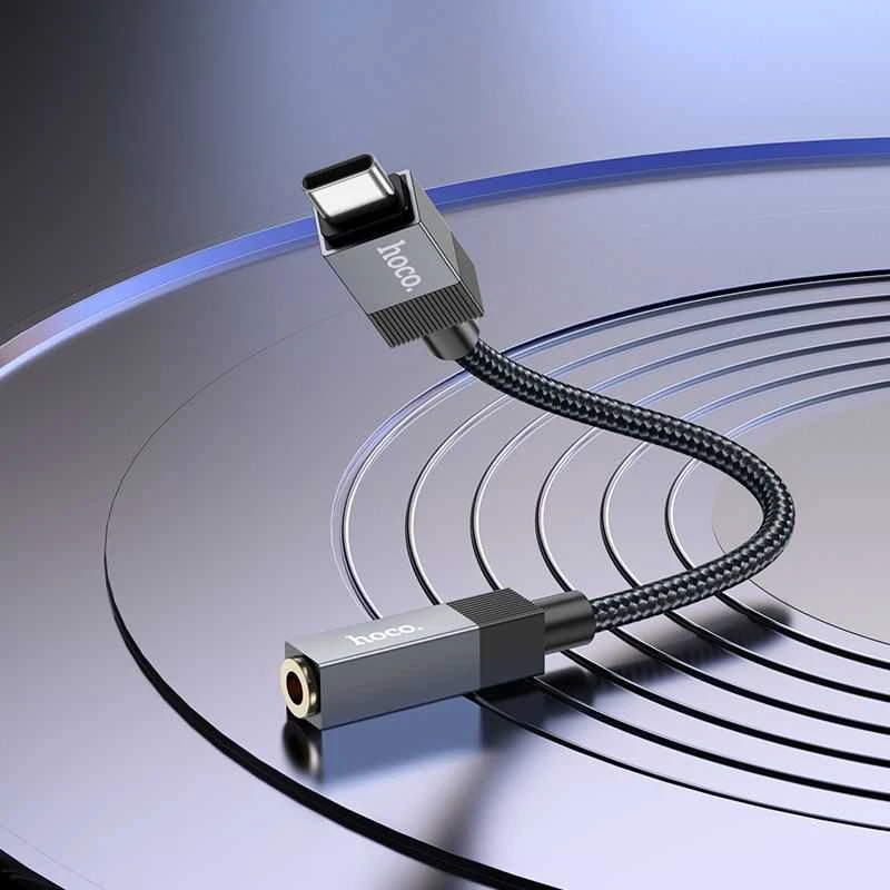 Adapteris AUX USB C to Jack 3,5 mm Hoco UPA32C UPA32C juodas
