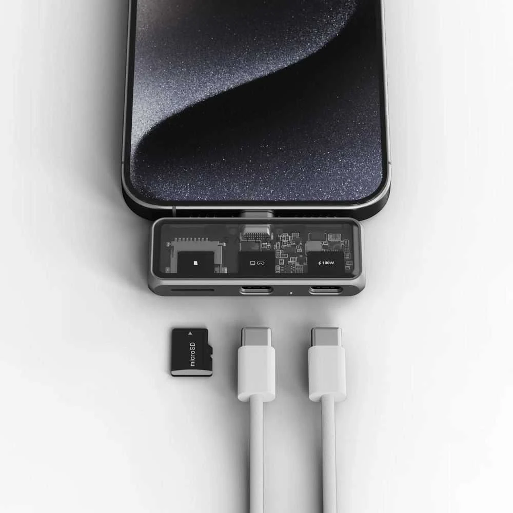Adapteris ŠAKOTUVAS 3in1 USB C Satechi Mobile XR ST-HXRSDM erškėčiai pilka