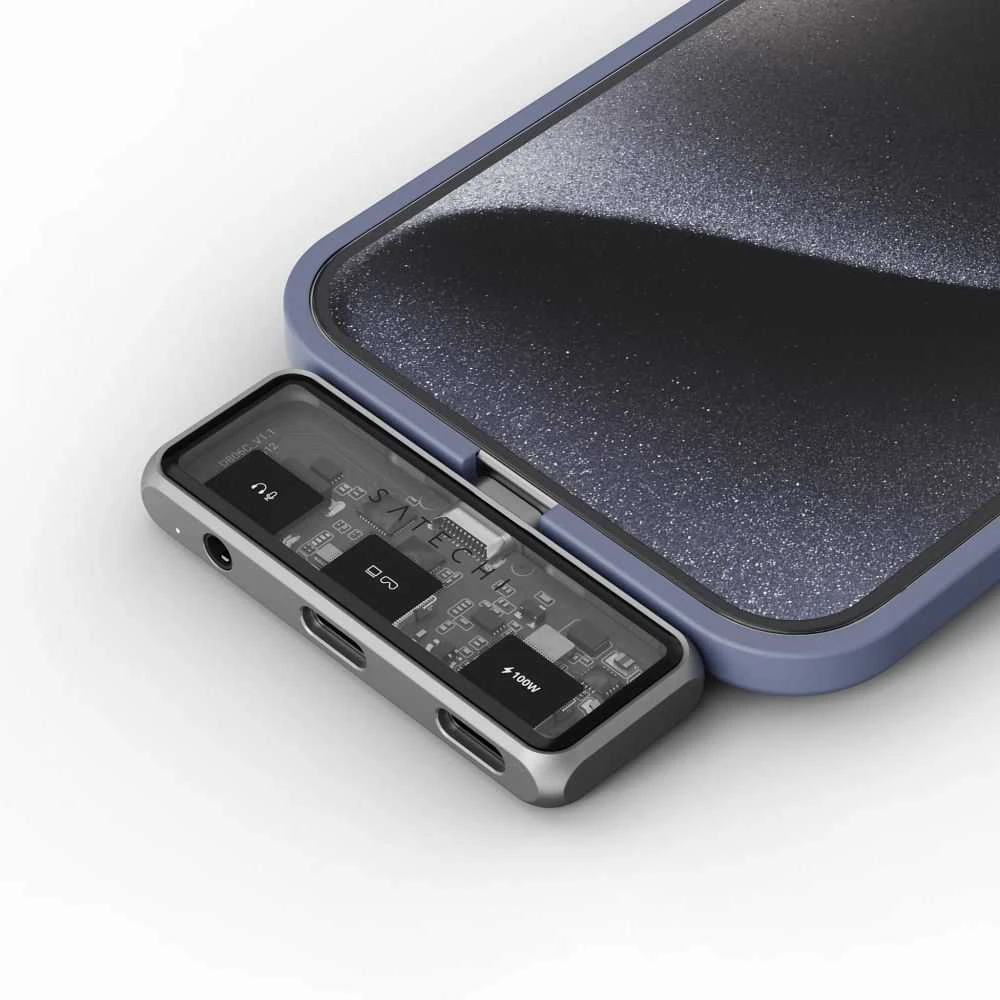 Adapteris ŠAKOTĖ 3in1 USB C Satechi Mobile XR ST-HXRAJM erškėčiai pilka