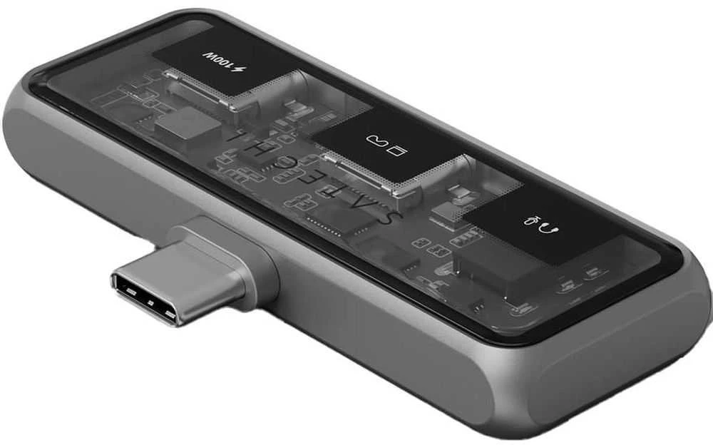 Adapteris ŠAKOTĖ 3in1 USB C Satechi Mobile XR ST-HXRAJM erškėčiai pilka