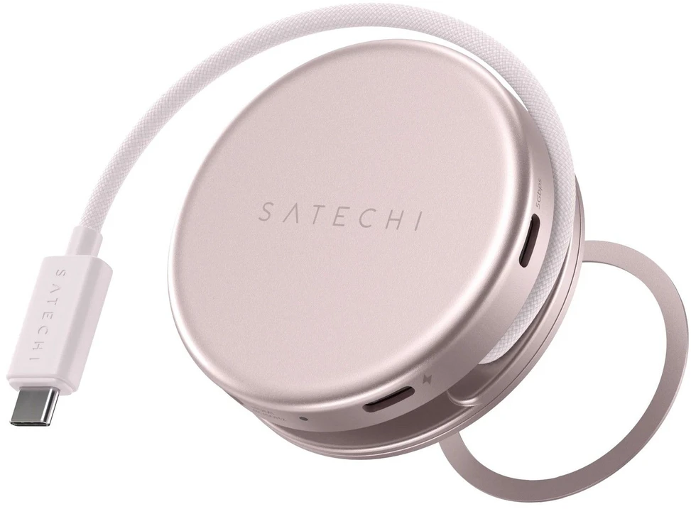 Adapteris HUB 5in1 USB C Satechi OntheGo STPOTG5P blush