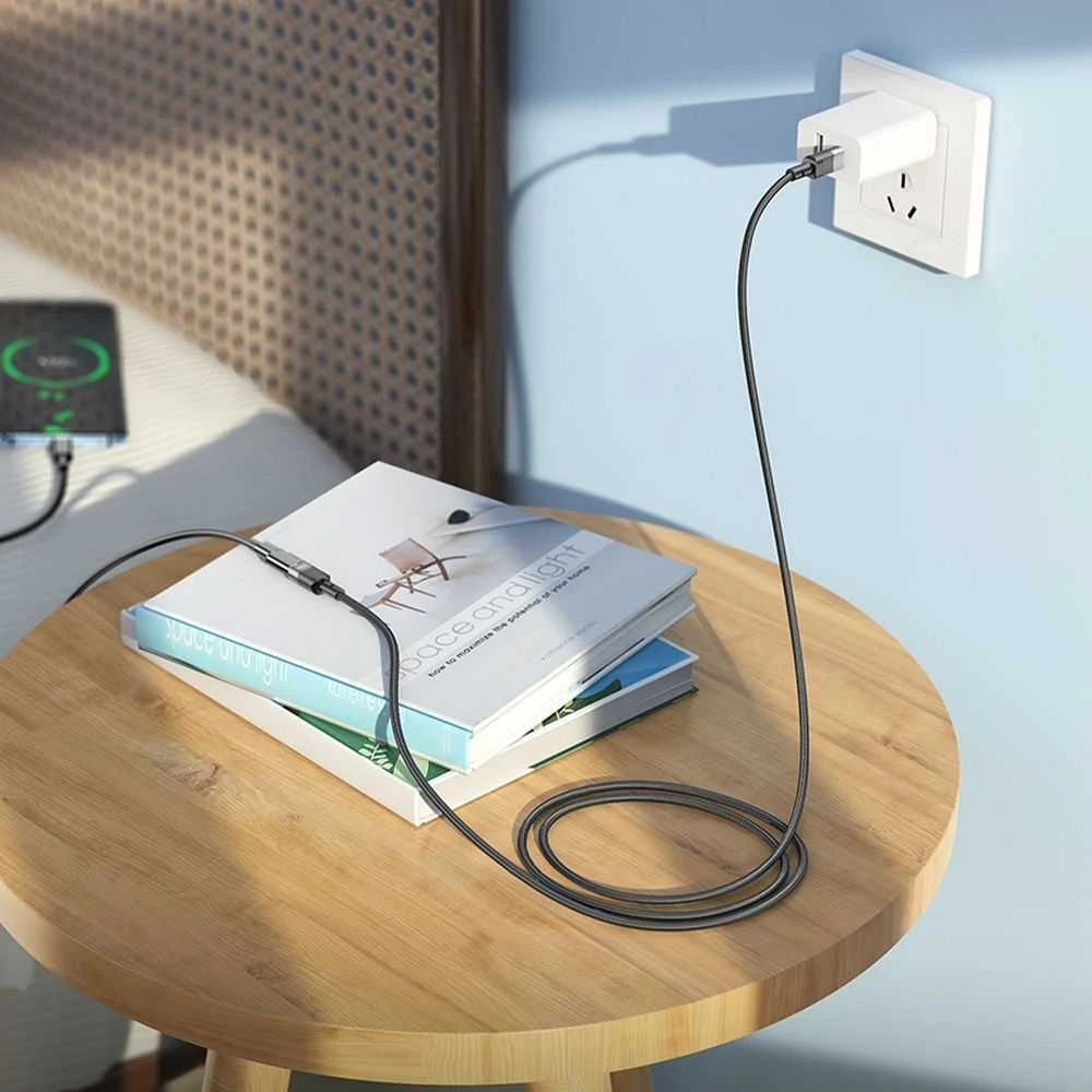 Adapteris OTG USB C to USB C Hoco 3A 1,2 m U107 juodas