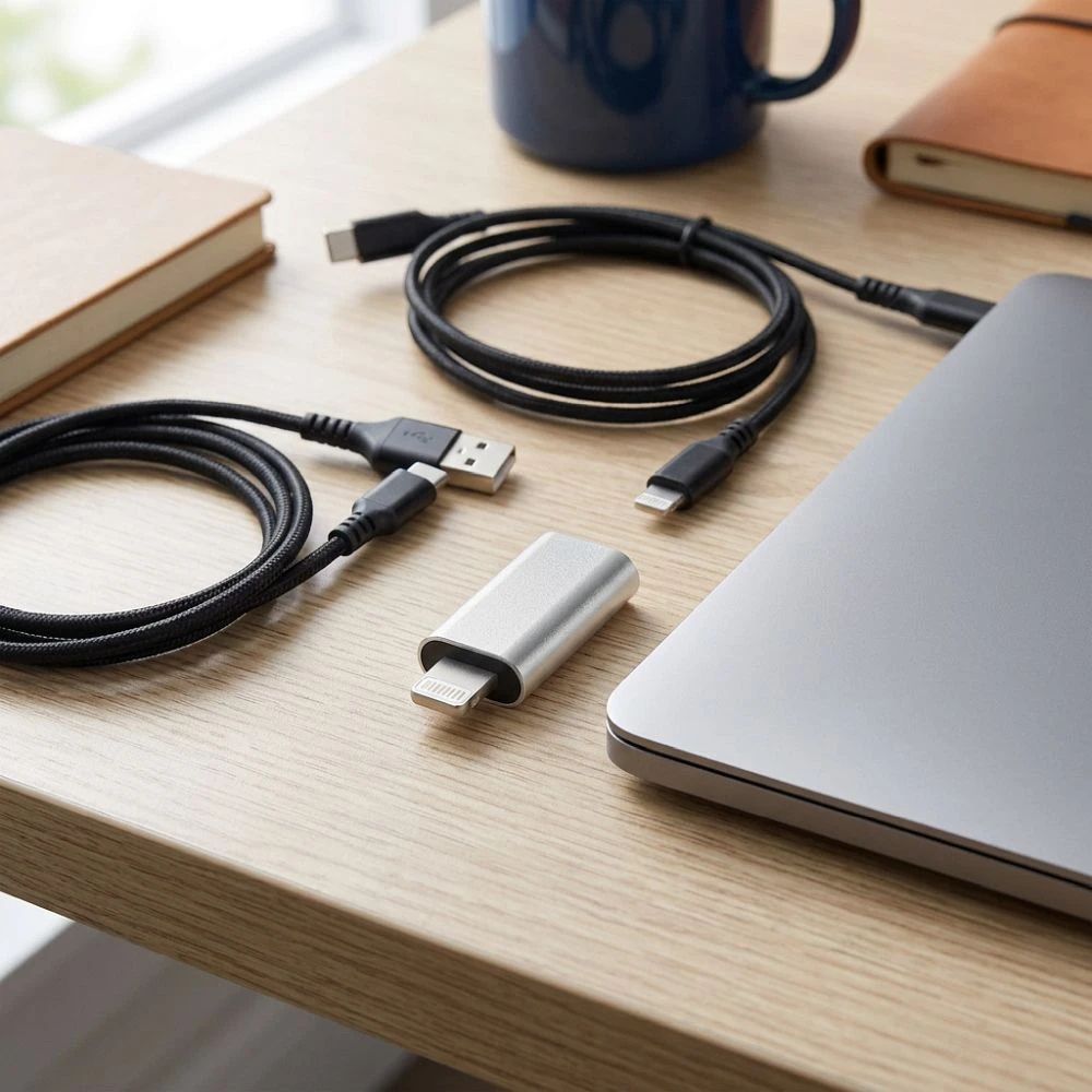 BlueStar Adapteris C tipo į „Lightning Blue Star“ - baltas