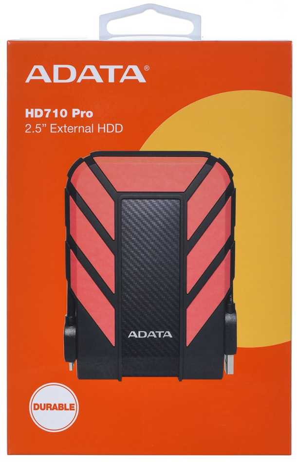 Kietasis diskas Išorinis diskas Adata HD710 Pro USB 3.1 2TB Raudonas