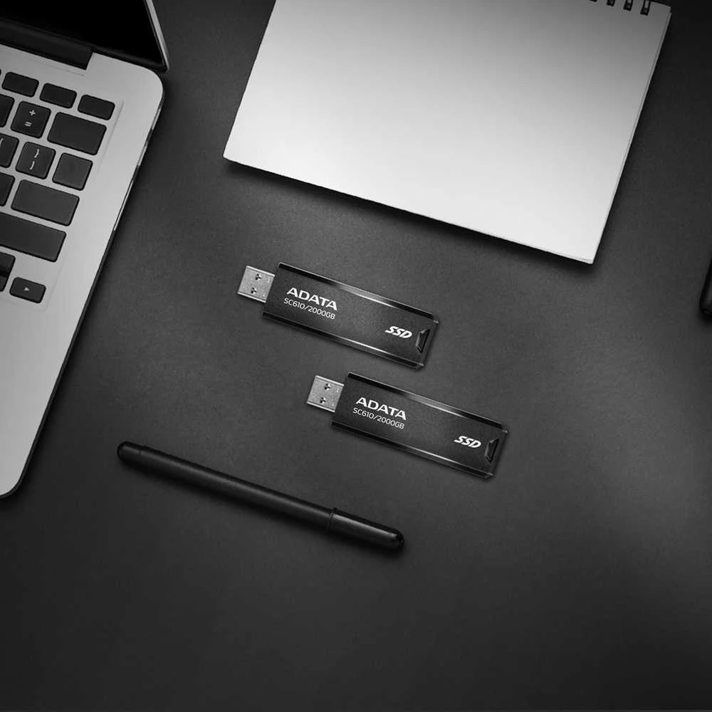 Kietasis diskas USB Atmintinė - Adata SC610 2 TB, Juoda
