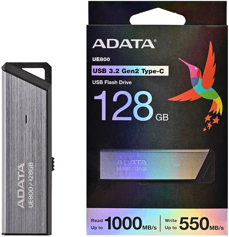 ADATA MEMORY DRIVE FLASH USB-C 128GB/SILV AELI-UE800-128G-CSG