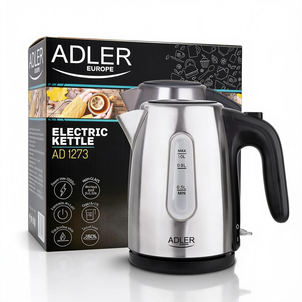 Virdulys electric Adler AD 1273 (1200W 1l, sidabrinis color)