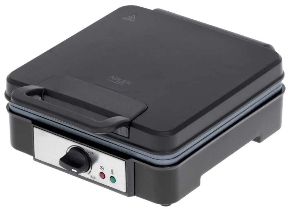 Adler | Vaflinė | AD 3049 | 1200 W | Number of pastry 4 | Belgium | Juodas