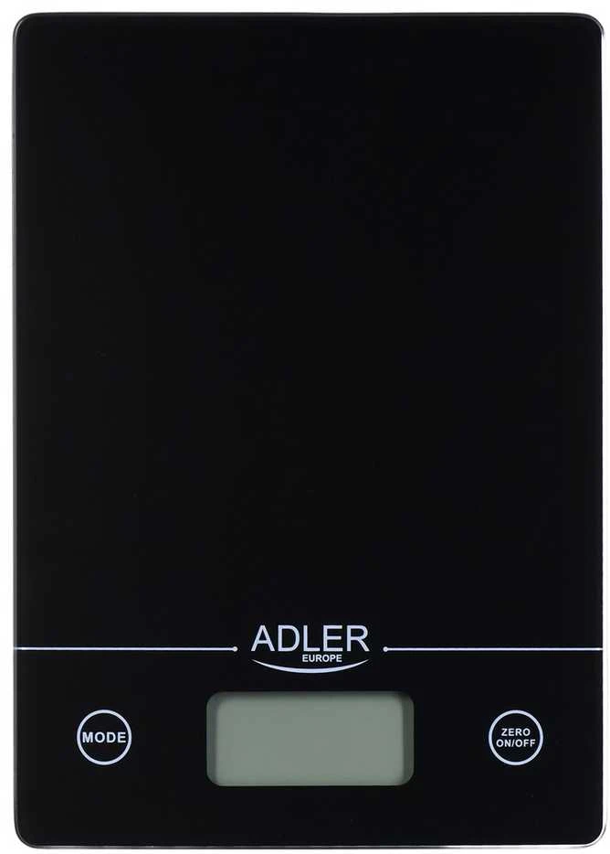 Adler | Virtuvinės svarstyklės | Adler AD 3138 | Maksimalus svoris (talpa) 5kg | Graduacija 1 g | Ekrano tipo LCD | Juodas