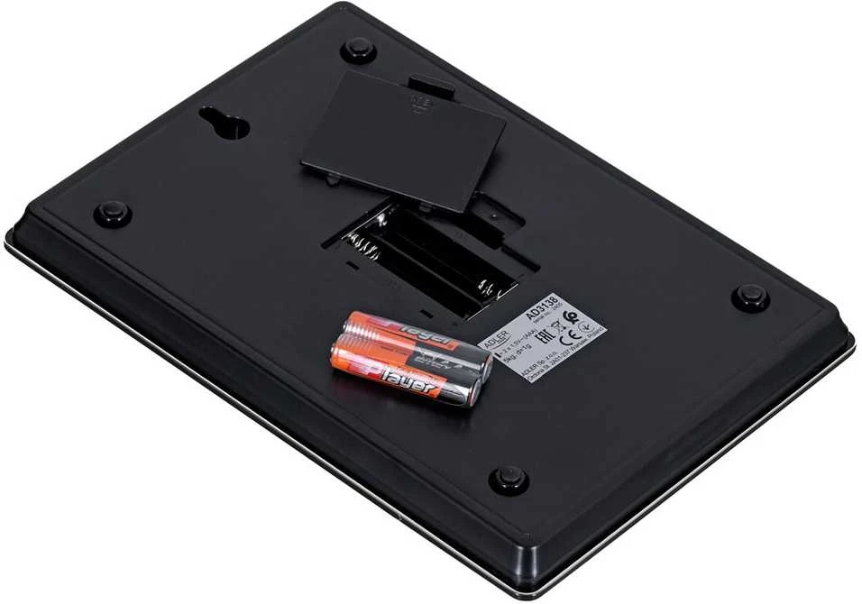 Adler | Virtuvinės svarstyklės | Adler AD 3138 | Maksimalus svoris (talpa) 5kg | Graduacija 1 g | Ekrano tipo LCD | Juodas