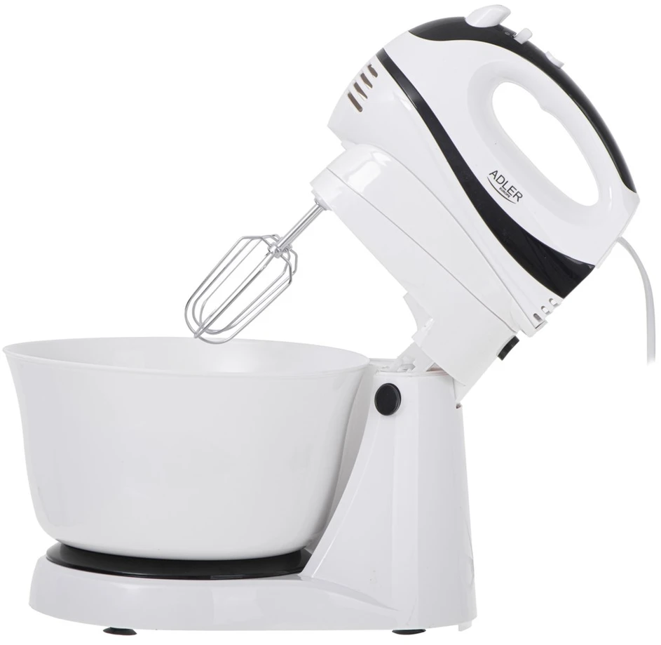 Virtuvinis kombainas Adler | Mixer | AD 4206 | Mixer with bowl | 300 W | Greičių skaičius 5 | Turbo mode | Baltas