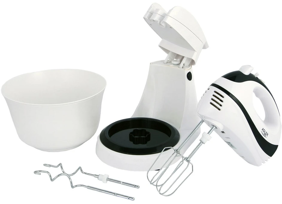Virtuvinis kombainas Adler | Mixer | AD 4206 | Mixer with bowl | 300 W | Greičių skaičius 5 | Turbo mode | Baltas