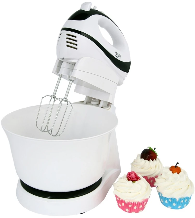 Virtuvinis kombainas Adler | Mixer | AD 4206 | Mixer with bowl | 300 W | Greičių skaičius 5 | Turbo mode | Baltas