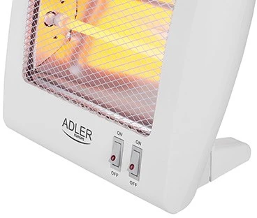 Adler | Šildytuvas | AD 7709 | Halogeninis šildytuvas | 800 W | Galios lygių skaičius 2 | Baltas
