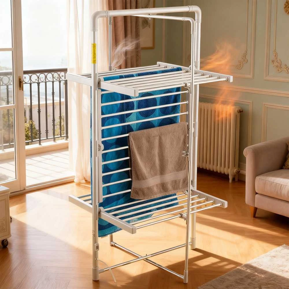 Adler | Foldable Electric Clothes Dryer | AD 7829 | 300 W | Sidabrinis/Baltas