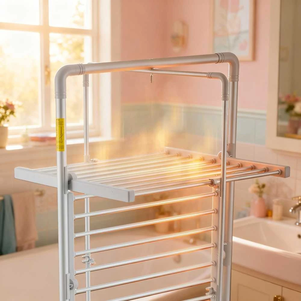 Adler | Foldable Electric Clothes Dryer | AD 7829 | 300 W | Sidabrinis/Baltas