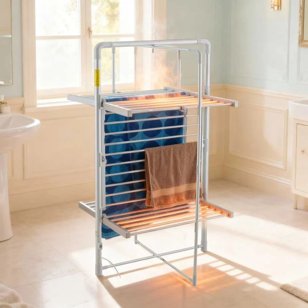Adler | Foldable Electric Clothes Dryer | AD 7829 | 300 W | Sidabrinis/Baltas