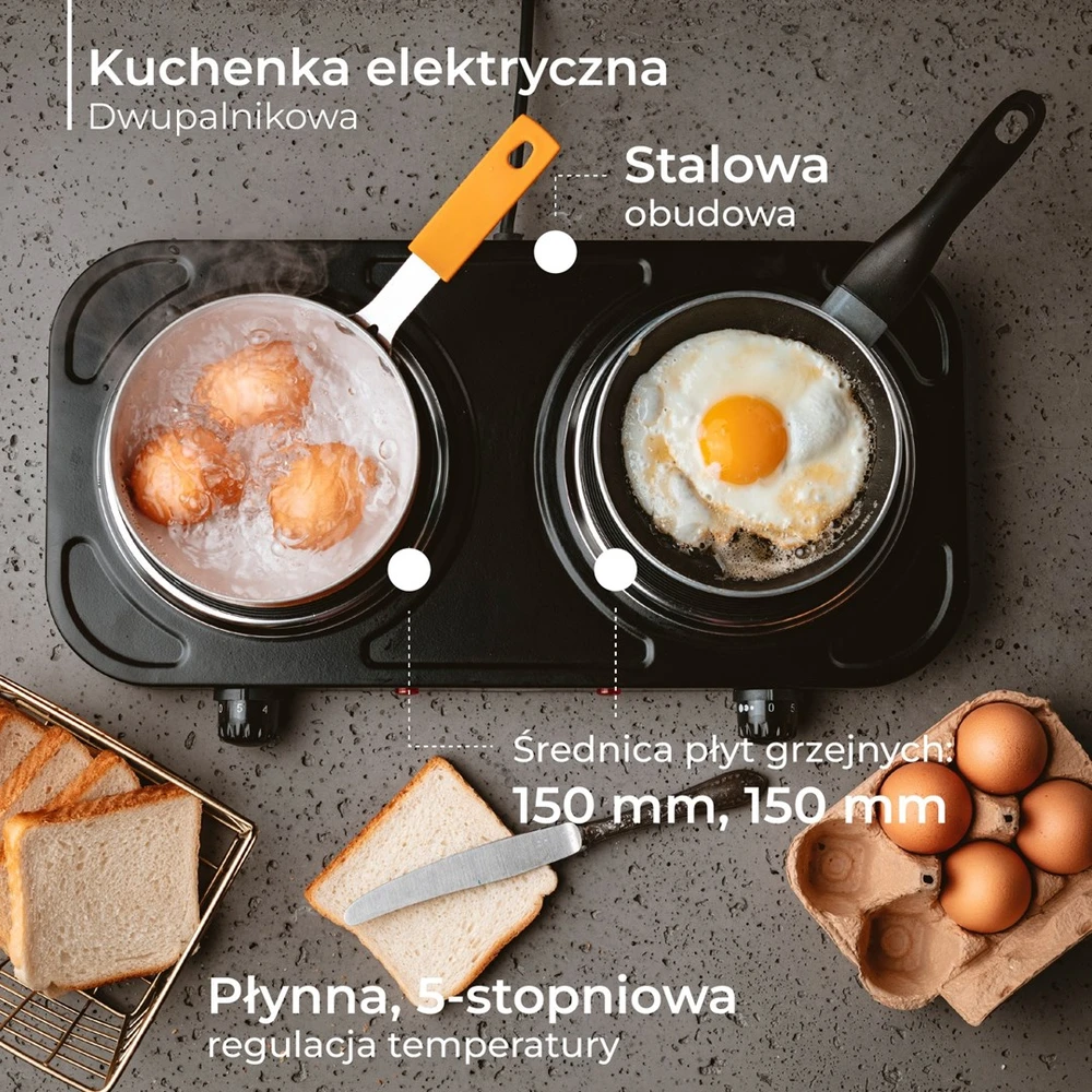 Mesko Cooker Adler MS 6509 (2 fields, 2000W)