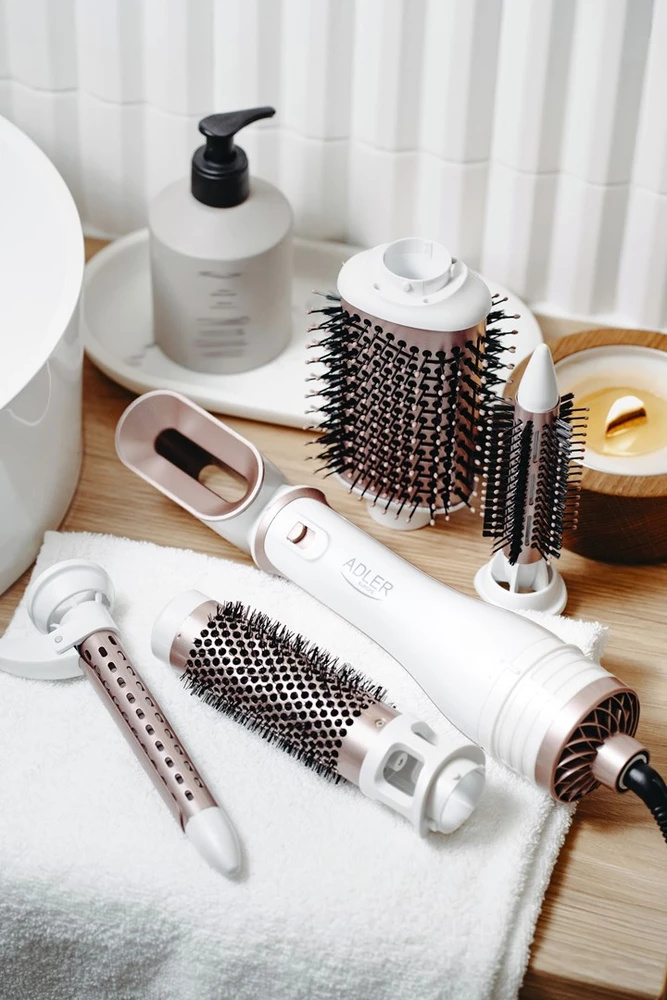 Adler | Plaukų formuotojas 5 viename | AD 2027 | 1200 W | Pearl Baltas/Rose Gold
