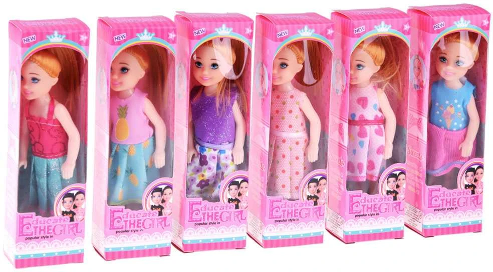 Jokomisiada Žavinga mini lėlė 13 cm lėlė suknelėje namui