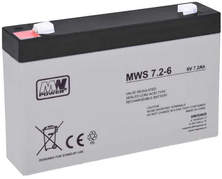 Mpl Power Elektro AKUMULIATORIUS 6V/7.2AH-MWS MW Power