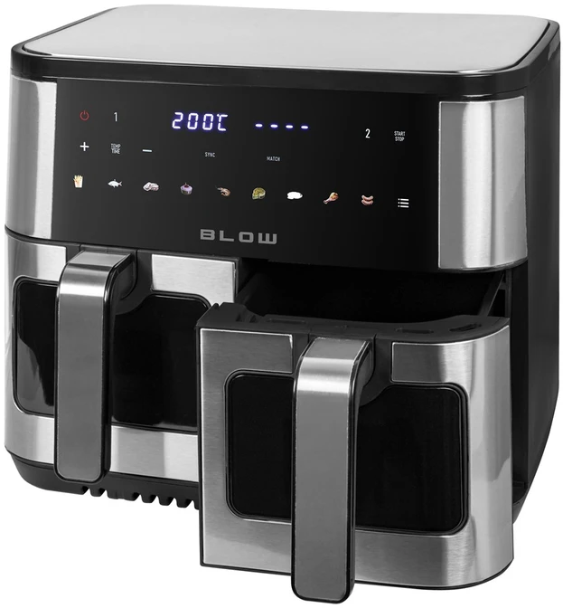 Dviejų kamerų oro gruzdintuvė BLOW 2500 W, 9 l