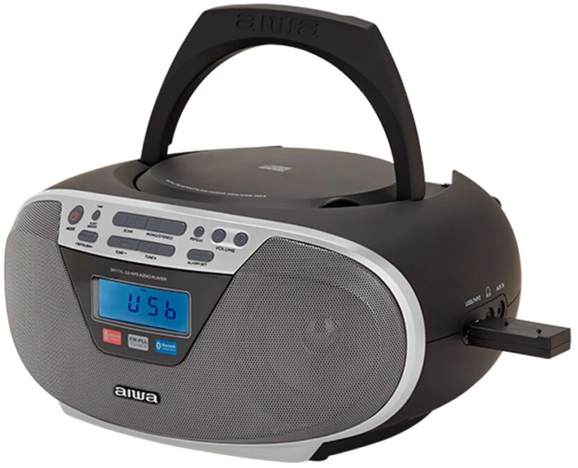 Aiwa BBTU-400SL portable stereo system Analog & digital 6 W FM Sidabrinis MP3 playback