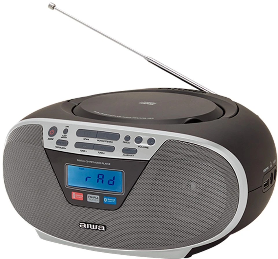 Aiwa BBTU-400SL portable stereo system Analog & digital 6 W FM Sidabrinis MP3 playback